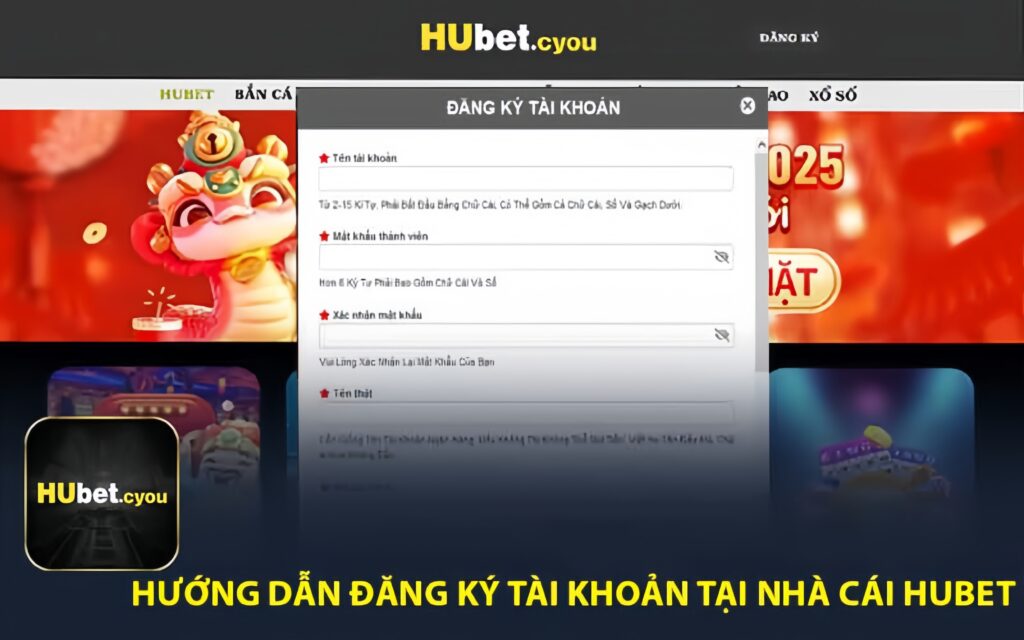 Hướng Dẫn Đăng Ký Tài Khoản Tại Nhà Cái HUBET