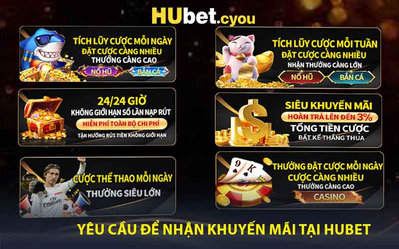 Yêu Cầu Để Nhận Khuyến Mãi Tại HUBET